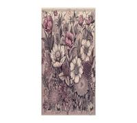 KHAUERBC Purple Black Flower Blackout Curtains for Light Filtering Doorway Curtains .Room Divider Curtain As Sliding Door/Closet/Patio。French Door Curtain 70 * 35.4 Inch for Home Decors.