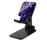 KHAUERBC Purple Geometric Phone Stand Adjustable Height and Angle,Phone Holder with 4"-13" Phones iPad Tablet,Cell Phone Stand for Desk Travel Essentials Office Accessories
