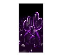 KHAUERBC Purple Hearts Blackout Curtains for Light Filtering Doorway Curtains .Room Divider Curtain As Sliding Door/Closet/Patio。French Door Curtain 70 * 35.4 Inch for Home Decors.