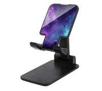 KHAUERBC Purple Starry Sky Phone Stand Adjustable Height and Angle,Phone Holder with 4"-13" Phones iPad Tablet,Cell Phone Stand for Desk Travel Essentials Office Accessories