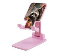 KHAUERBC Raccoon in The Fall Tree Hole Phone Stand Adjustable Height and Angle,Phone Holder with 4"-13" Phones iPad Tablet,Cell Phone Stand for Desk Travel Essentials Office Accessories