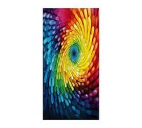 KHAUERBC Rainbow Swirl Blackout Curtains for Light Filtering Doorway Curtains .Room Divider Curtain As Sliding Door/Closet/Patio。French Door Curtain 70 * 35.4 Inch for Home Decors.