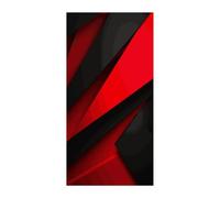 KHAUERBC Red Black Blackout Curtains for Light Filtering Doorway Curtains .Room Divider Curtain As Sliding Door/Closet/Patio。French Door Curtain 70 * 35.4 Inch for Home Decors.