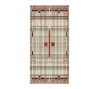 KHAUERBC Red Block Pattern Blackout Curtains for Light Filtering Doorway Curtains .Room Divider Curtain As Sliding Door/Closet/Patio。French Door Curtain 70 * 35.4 Inch for Home Decors.