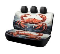 KHAUERBC Red Crab Sea Car Seat Cover to Durable and Soft,Durable& Scratch Resistant Vehicle Car Seat Protector,Back Seat Cover for Car Trucks Van SUV