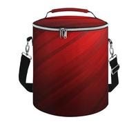 KHAUERBC Red Stripe Soft Cooler Bag Multi-Pocket,Beach Bag Insulated Leak Proof,Collapsible Cooler for Beach Travel Work