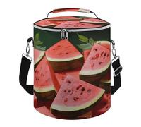 KHAUERBC Ripe Watermelon Slice Seeds Soft Cooler Bag Multi-Pocket,Beach Bag Insulated Leak Proof,Collapsible Cooler for Beach Travel Work