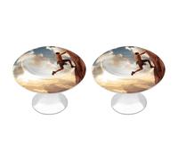 KHAUERBC Rock Climbing Sports Cabinet Handles Round 1.1 Inch Hole Center,Drawer Pulls Stainless Steel with Screw,Cabinet Knobs for Dresser Bathroom Kitchen Door