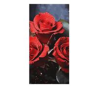 KHAUERBC Romantic Red Roses Quick Dry Towels,Quick Dry Super Absorbent ，Large Oversized Beach Towel，61.4 * 30.3 Inches. Fiber Beach Towels is Sand Proof Tropical Beach Essentials.