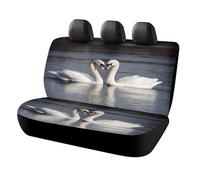 KHAUERBC Romantic White Swan Car Seat Cover to Durable and Soft,Durable& Scratch Resistant Vehicle Car Seat Protector,Back Seat Cover for Car Trucks Van SUV