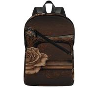 KHAUERBC Rose And Sewing Machine Colorful Casual Daypack,Hiking Backpack-Slim Sturdy,Laptop Backpack for Weekender,Hiking