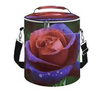 KHAUERBC Rose2 Soft Cooler Bag Multi-Pocket,Beach Bag Insulated Leak Proof,Collapsible Cooler for Beach Travel Work