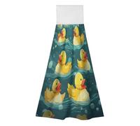 KHAUERBC Rubber Ducks Hand Towel for Quick Drying & Absorbent,Kitchen Towels Polyester,11.9 * 11.6 in,Yoga Towel for Bathroom,Kitchen,Gym,Shower,Hotel,and Spa