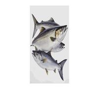 KHAUERBC Salmon Fish Blackout Curtains for Light Filtering Doorway Curtains .Room Divider Curtain As Sliding Door/Closet/Patio。French Door Curtain 70 * 35.4 Inch for Home Decors.