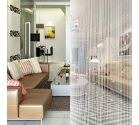 KHBNHJ Crystal Beaded Curtain, 2PCS Crystal Beads String Tassel Curtain, Partition Door Curtain Beaded String Curtain Door Screen Panel Home Decor Divider Crystal Tassel Screen-White