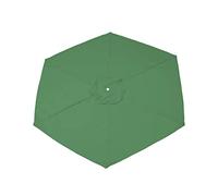 KHBNHJ Sun Umbrella Replacement Cloth, 2.7M Garden Parasol Canopy Cover for Patio Sun Umbrella, Market Table Umbrella Replacement Canopy Green, 6 Arms