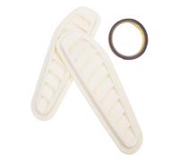 KHBUAB 1 Pair Car Intake Scoop Bonnet Vent Cover Plastic Air Flow Decorative Strip Easy to Stick Prevent Fading Universal Fit for Car Hood Exterior
