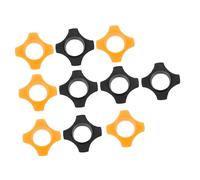 KHBUAB 10 Pcs Microphone Anti-slip Rubber Rings Non-slip Protective Anti-vibration Mic Holders for Standard Handheld Mics Easy to Install and Clean Black and Orange