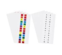 KHBUAB 10 Sheets of Assorted Color Pet Color Tabs Alphabet Page Flags, Exquisitely Crafted Writable Index Tabs for Reading and Office Use, Easy to Use for Classify Notebook