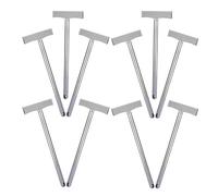 KHBUAB 10pcs Airport Pickup Sign Holder Stainless Steel Sign Holder Rod Double Sided Display Secure Grip Silver Trade Shows Poster Foam Board