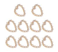 KHBUAB 10pcs Alloy Pearl and Crystal Charms Pendant for DIY Jewelry Making and Keychain Craft, Creative Delicate Accessories Suitable for Making Necklace Or Hair Tie Decorations
