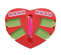 KHBUAB 10pcs Diamond Art Painting Trays Set Lightweight Resin Holder with Pen and Tools Storage for Beginners and Professionals Compact Red Multi-Functional Painting Tool Organizer