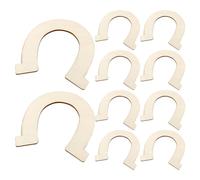 KHBUAB 10pcs DIY Horseshoe Cutouts Wooden Craft Slices Creative Horseshoe Shaped Lightweight Unfinished Wood Pieces Easy to Color Can Be Dyed for Graffiti and Holiday Decorations