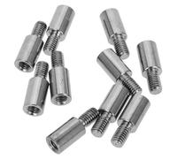 KHBUAB 10pcs Joystick Shaft Extender Rods 1.5cm Silver Iron Plated Extension Rods for Gaming Joystick with Screw Thread 5.5mm Top 10mm Bottom for Fighting Games and DIY Modification