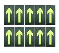KHBUAB 10pcs Luminous Arrow Sign Stickers Self-adhesive Backing and Weather-resistant Pvc Material for Outdoor Adventures and Indicating Pathways, Reflective Yard Sign Decals for Camping