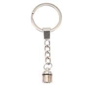 KHBUAB 10pcs Mini LED Keychain Pendant Silver Portable Handheld Flash Light