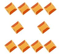 KHBUAB 10pcs Reflective Markers Driveway Safety Reflectors Dual-sided Visibility Yellow Plastic Pavement Markers Traffic Calming Urban Roads Road Marking