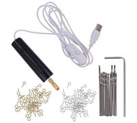 KHBUAB 115pcs Cordless Rotary Tool USB Charging Electric Drill Kit with Steel Grinding Accessories for Wood and Glass Home Projects and Handicrafts