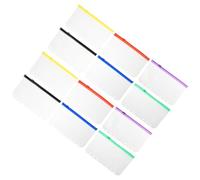 KHBUAB 12pcs A6 PVC Zipper Pouches for Organizing Small Items and Document Storage, Wear Resistant Binder Pockets for Travelers and Company Employees, Suitable for Scrapbooking and Office