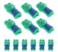 KHBUAB 12pcs Creative Pencil Caps Cartoon Artwork Flexible Glue Pencil Protective Cases Drop-resistant Adorable Protectors for School Writing Aids