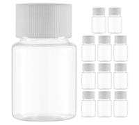 KHBUAB 12pcs Tiny Jars Empty Plastic Medicine Container 30ml Plastic Bottles with Caps for Reliable Sealing and Easy to Store, Empty Medicine Container for Travel and Daily Use
