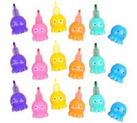 KHBUAB 18pcs Octopus Shaped Highlighter Pens Plastic Marking Pens with Smooth Writing and Versatile Use for School and DIY Greeting Cards, Cute and Interesting Office Stationery Supplies