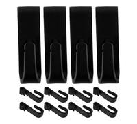 KHBUAB 20pcs Black Plastic Z-Shaped Over The Door Hooks for Towels and Clothes, Easy Installation with Multifunctional Design, Minimalist Style for Bathrooms and Home Organization