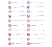 KHBUAB 20pcs Cat Yarn Balls Kitten Cat Chasing Plush Wool Material Sound Feature Portable Interactive Play for Apartment and Travel