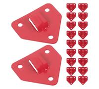 KHBUAB 20pcs Fire Extinguisher Wall Hooks Red Iron Holder Brackets Universal Compatibility and Space Saving Design for Office and Homes Wall Mounting