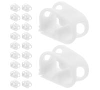 KHBUAB 20pcs White Adjustable Flow Control Tube Clips for Laboratory Tubing 1/4" 5/16" Pom Plastic Hose Clamps for Laboratories and Aquariums Liquid Flow Management