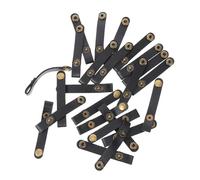 KHBUAB 24pcs Pu Leather Cable Organizers with Alloy Buckle, Small Portable Data Cable Holders with Button for Efficient Cord Storage and Management at Home Or Office