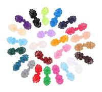 KHBUAB 25 Pcs Classical Chinese Closure Knot Buttons Assorted Colour Polypropylene Fiber DIY Accessories for Clothes, for Scarf and Cardigan Decoration with Fine Workmanship Random Color