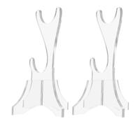 KHBUAB 2pcs Acrylic 2-tier Display Stand for Desktop Storage | Sleek Versatile Design, Resistant to Deformation, Convenient to Carry and Store, Acrylic Stands for Display
