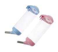 KHBUAB 2pcs Automatic Pet Hanging Water Bottle 500ml Pvc Water Dispenser for Dog and Cat Safe and Convenient for Transport and Temporary Supply