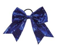 KHBUAB 2pcs Blue Bowknot Hair Ties, Soft Cloth Material with Good Stretch Flexibility, Gentle Design Suitable for Parties and Birthdays