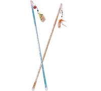 KHBUAB 2pcs Cat Wands Interactive Cat Acrylic Material Assorted Color Unique Styles Funny Design Indoor Gift for Friends Who Have Pet at Home Protecting Your Finger Assorted style