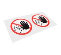 KHBUAB 2pcs Do Not Touch Warning Sign Sticker Safety Label Decal with Pattern and Pvc Material, Visible from Far, for Factories and Outdoor Use