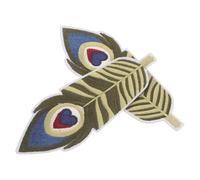 KHBUAB 2pcs Embroidered Plume Bookmarks Lightweight Polyester Quill Design with Green Artistic Style, for Library Use and Commuters, Delicate Reading Accessories for Collectors