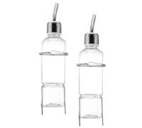 KHBUAB 2pcs Hanging Water Bottles for Pets 350ml Leak-proof Plastic and Stainless Steel Pet Drinking Bottles with No Dripping Feature Suitable for Rabbits and Small Animals