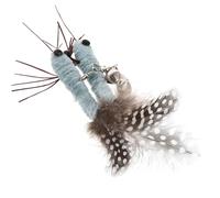 KHBUAB 2pcs Interactive Feather Cat Replacement Attachments with Plush Insect Shape, Adorable Appearance for Exercising Cats and Changing Biting Behaviour Indoors